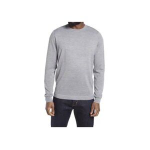 Nordstrom Mens‎ Long Sleeve Coolmax Merino Wool Heather Grey Sweater Sz 2XL